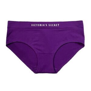 Victorias Secret Seamless Supersoft Hiphugger Hipster thick Panty Purple Large